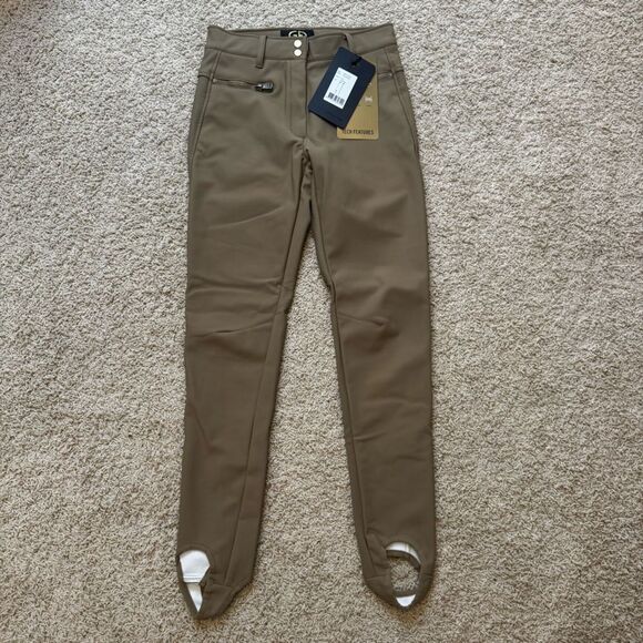 Goldbergh Paris Ski Pants Stirrup NWT Marmottes Tan US 8 Waterproof - Picture 7 of 11